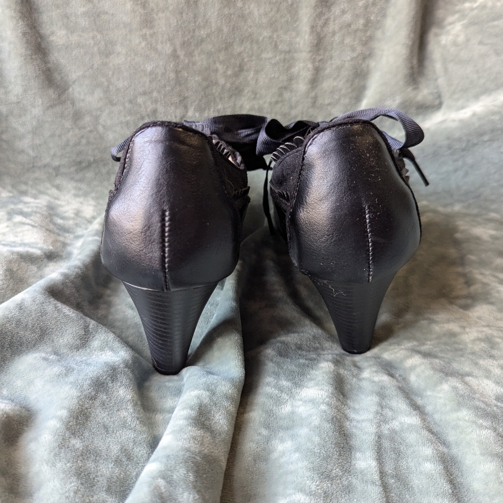 Chase + Chloe Dora-7 Black Size 6 Women's Oxford Heels - Picture 4 of 6